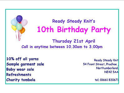 Ready Steady Knit’s 10th Birthday Party